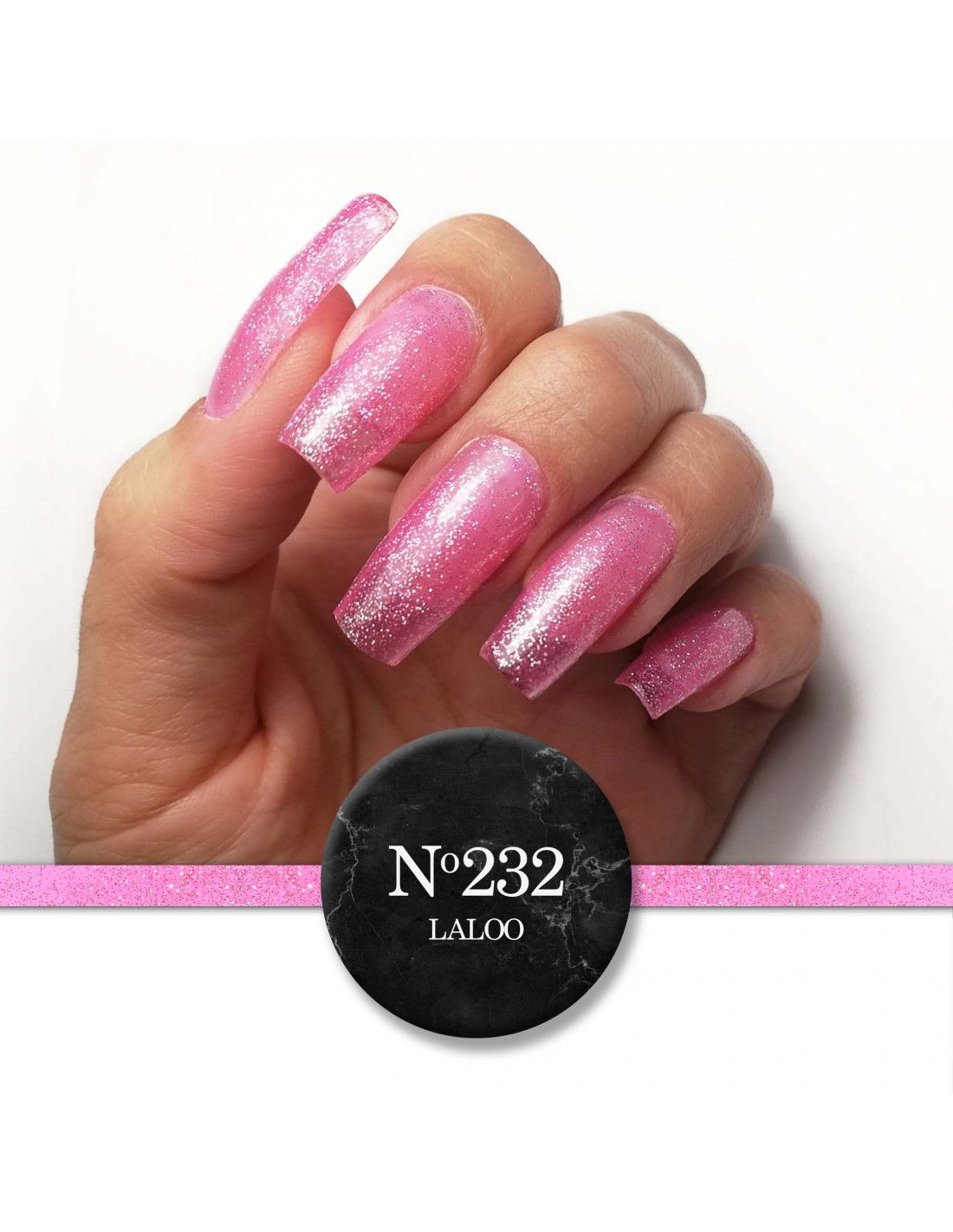 Νο.232 Fuchsia glitter | Weekly Nail Polish 15ml